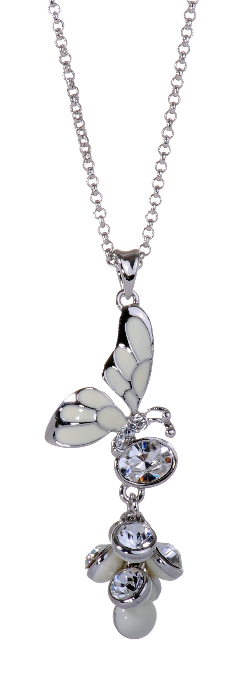 Sentimental Expressions Sterling Silver Butterfly Pendant 18